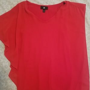 Flowing one shoulder blouse